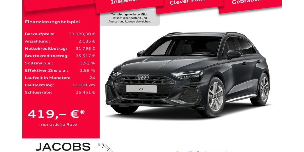 Audi A3 2.338 km 33.480 &euro; Heinsberg 52525