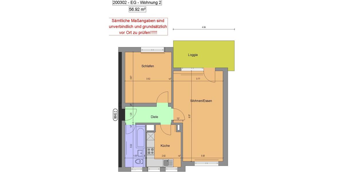 Erdgeschoßwohnung Viersen Sittard - 2 Zimmer, 57 m&sup2;, 720&euro; | Angebot:25571560