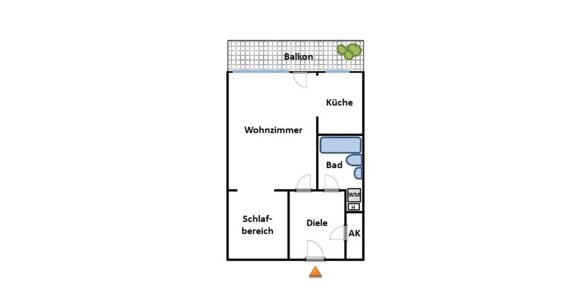 Etagenwohnung Neuss Reuschenberg - 1 Zimmer, 44 m&sup2;, 695&euro; | Angebot:26579036