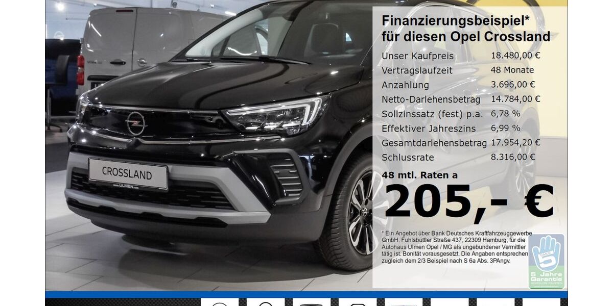 Opel Crossland (X) 22.745 km 18.480 &euro; Düsseldorf 40231
