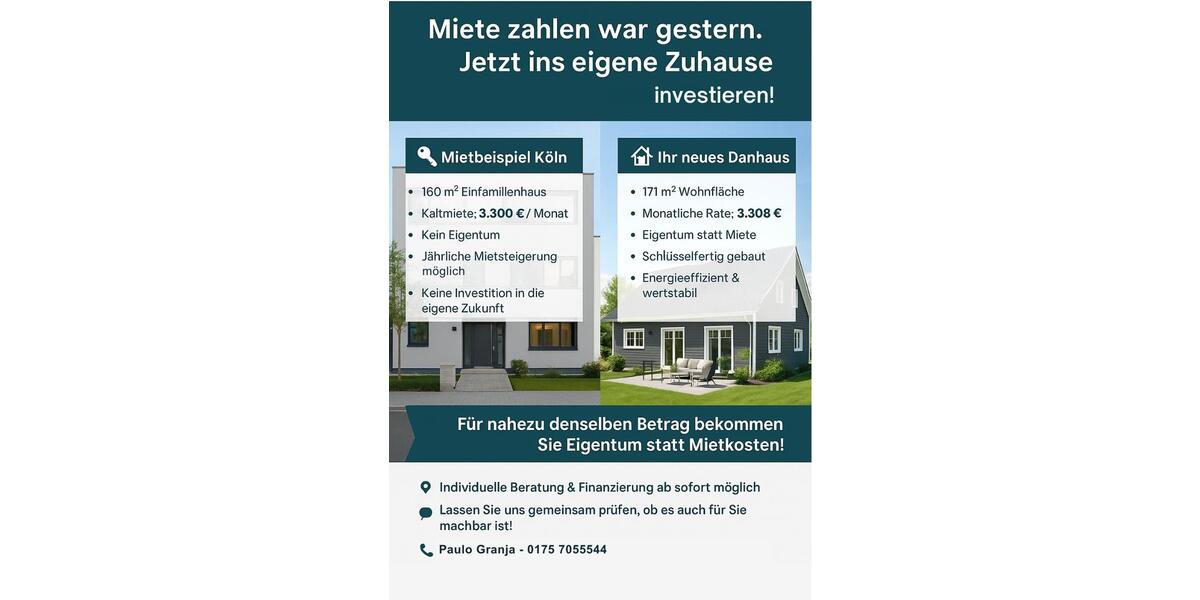 Einfamilienhaus Kaarst - 5 Zimmer, 170 m&sup2;, 3.720&euro; | Angebot:25719577