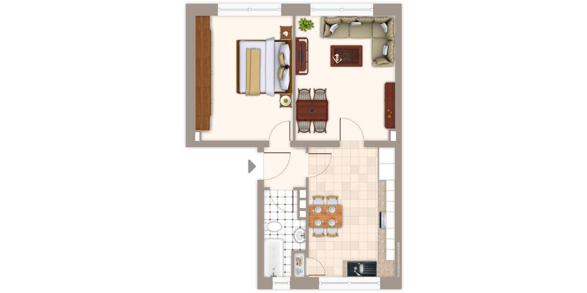 Etagenwohnung Mönchengladbach Süd - 2 Zimmer, 48 m&sup2;, 459&euro; | Angebot:25268182