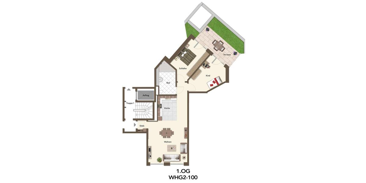 Etagenwohnung Düsseldorf Pempelfort - 3 Zimmer, 100 m&sup2;, 1.900&euro; | Angebot:24947552