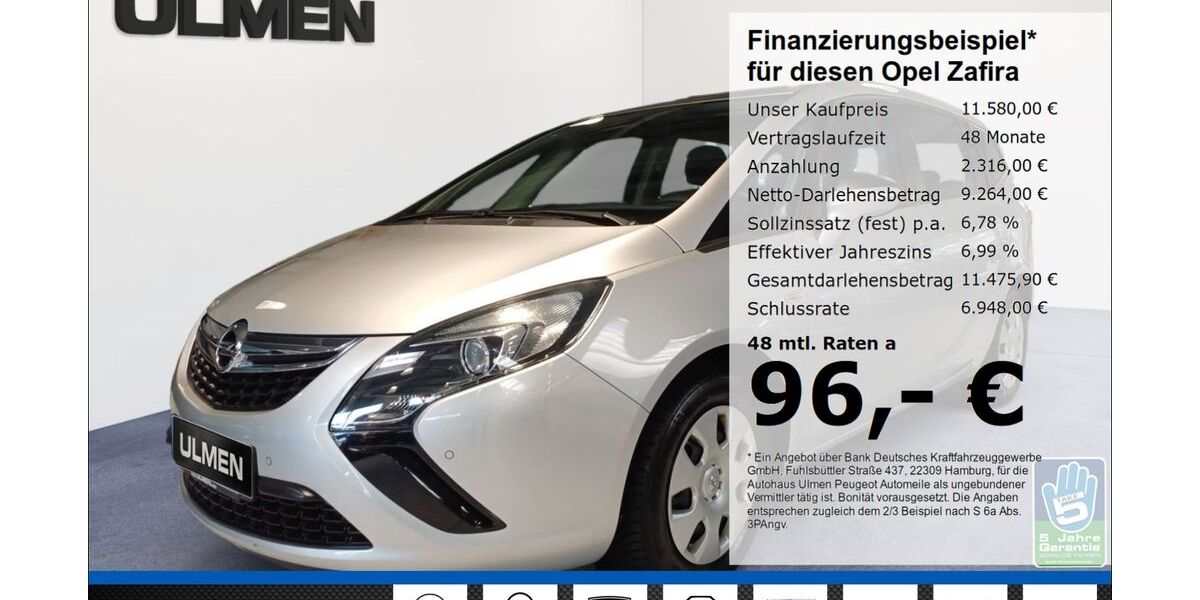 Opel Zafira 109.716 km 11.580 &euro; Düsseldorf 40233