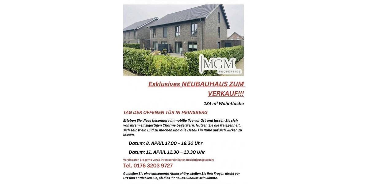 Doppelhaushälfte Heinsberg Schafhausen - 5 Zimmer, 184 m&sup2;, 428.999&euro; | Angebot:26031616