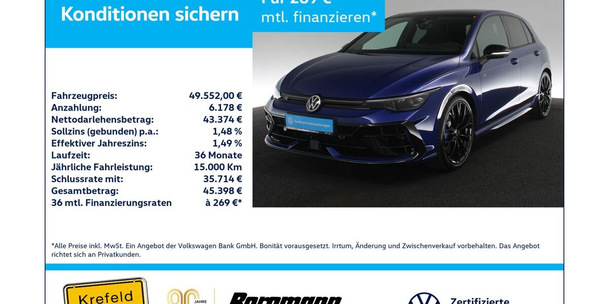 VW Golf 13.771 km 49.552 &euro; Krefeld 47803