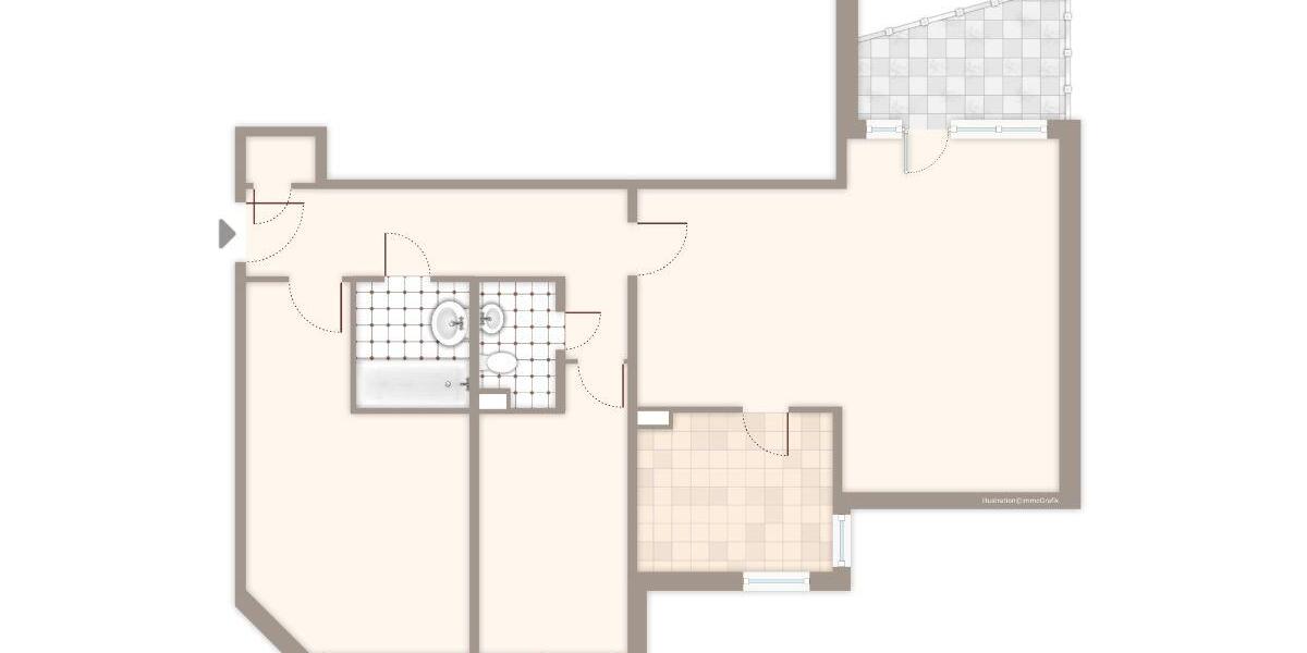 Etagenwohnung Mönchengladbach Süd - 3 Zimmer, 89 m&sup2;, 849&euro; | Angebot:25552146