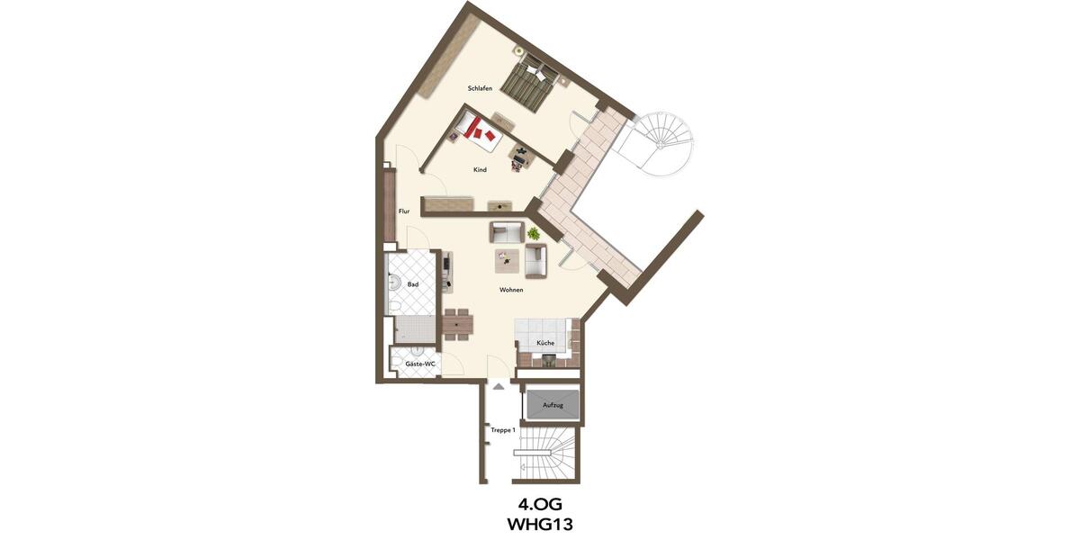 Etagenwohnung Düsseldorf Pempelfort - 3 Zimmer, 111 m&sup2;, 2.219&euro; | Angebot:23703298