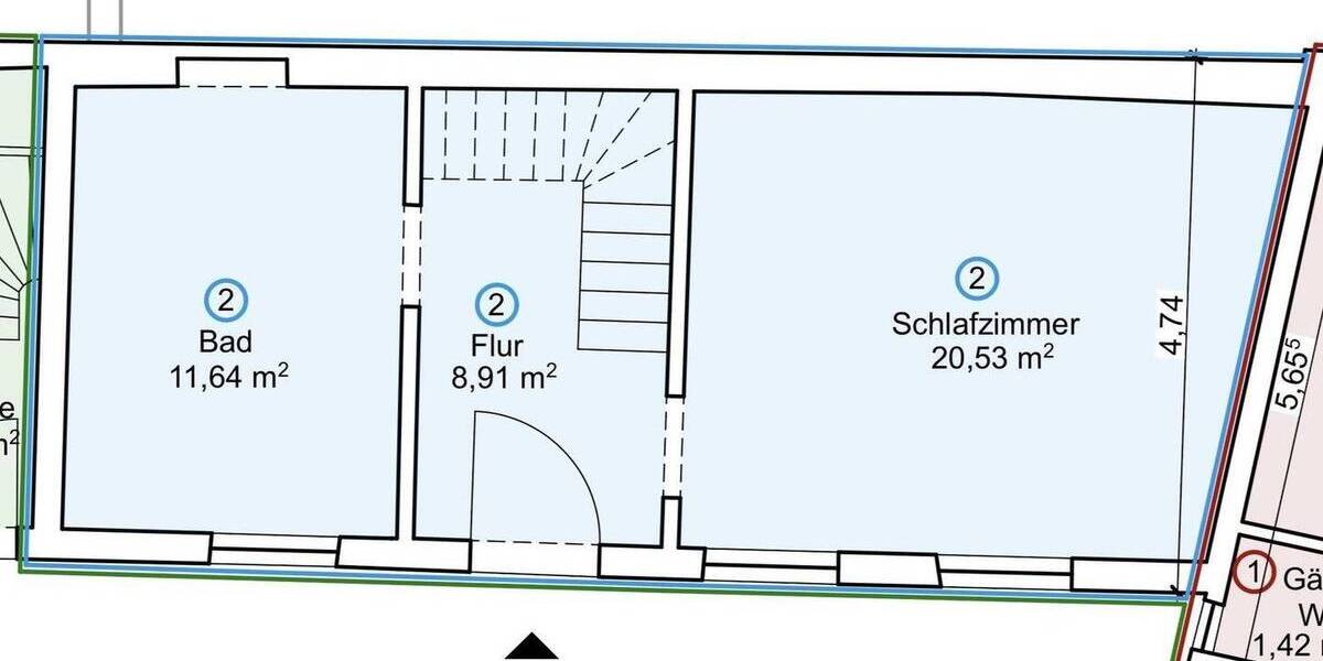 Reihenmittelhaus Krefeld Hüls - 2 Zimmer, 75 m&sup2;, 250.000&euro; | Angebot:25878466
