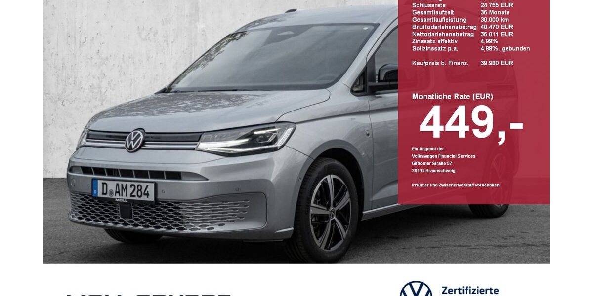 VW Caddy 4.250 km 39.980 &euro; Düsseldorf 40474