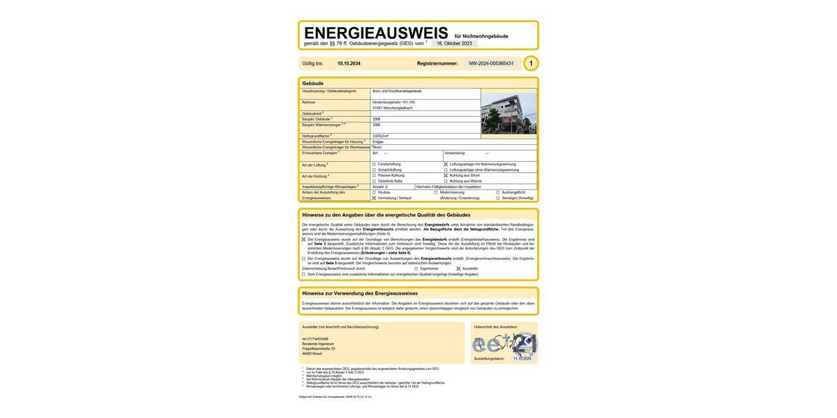 Gewerbeobjekt Mönchengladbach Stadtmitte - 3.186&euro; | Angebot:25775769
