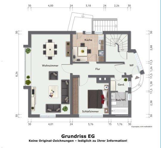 Erdgeschoßwohnung Moers - 2.5 Zimmer, 75 m&sup2;, 850&euro; | Angebot:25391527