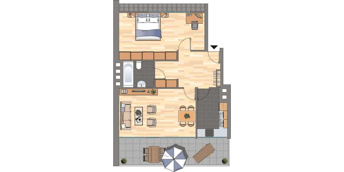 Etagenwohnung Düsseldorf Friedrichstadt - 2 Zimmer, 48 m&sup2;, 629&euro; | Angebot:26890035