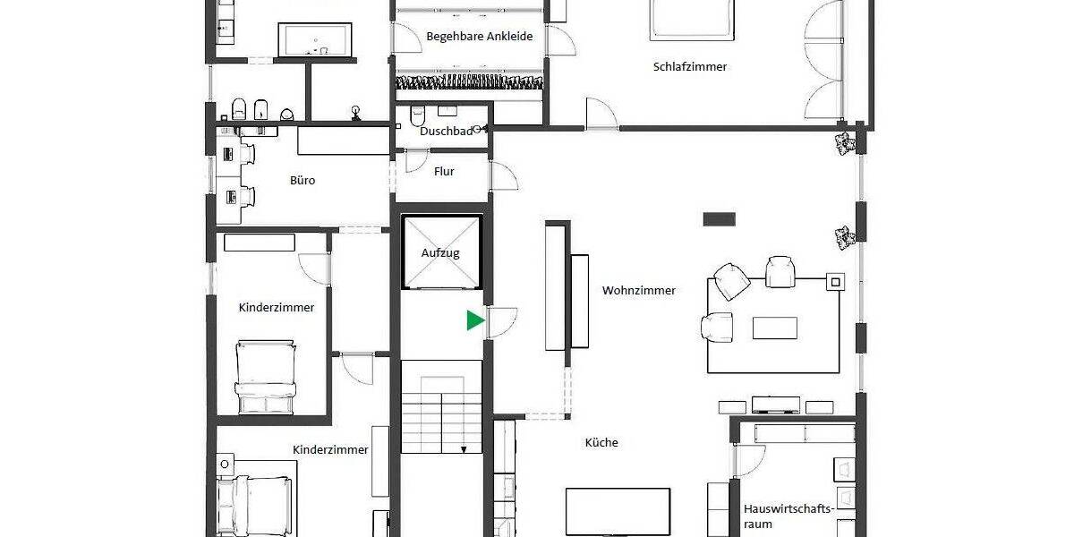 Etagenwohnung Düsseldorf Oberkassel - 5 Zimmer, 269 m&sup2;, 1.695.000&euro; | Angebot:26816806