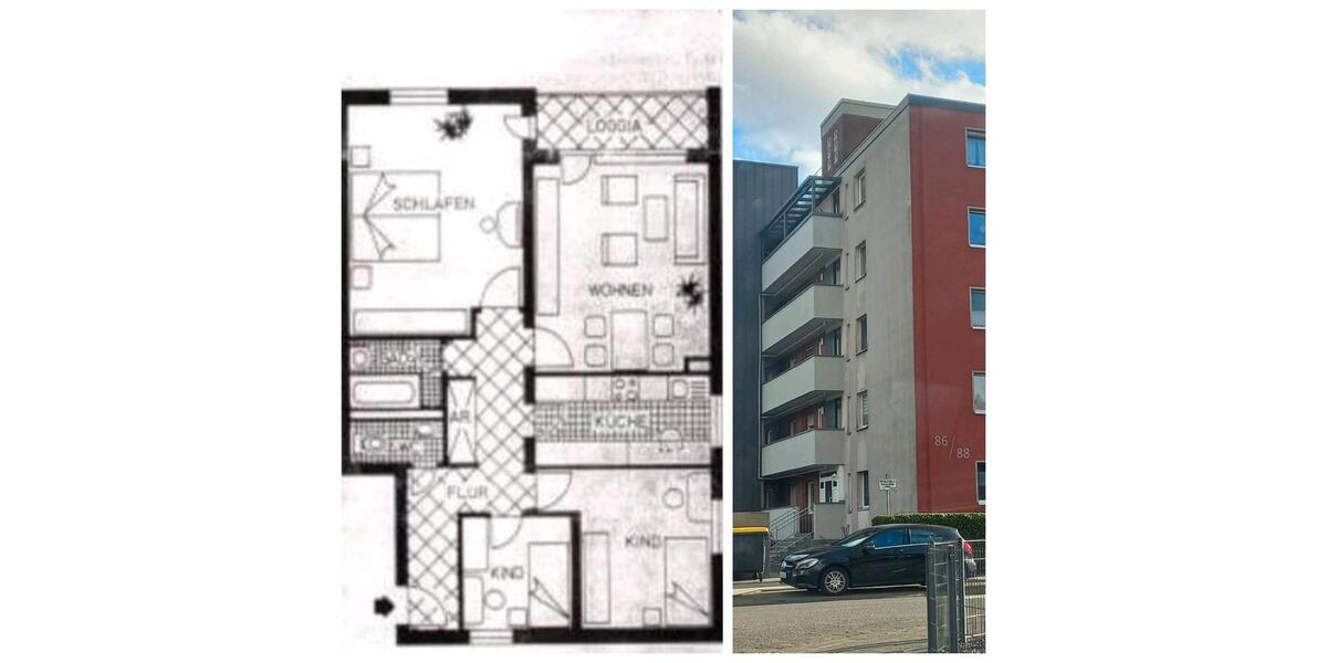 Etagenwohnung Mönchengladbach Süd - 4 Zimmer, 79 m&sup2;, 159.000&euro; | Angebot:26033196