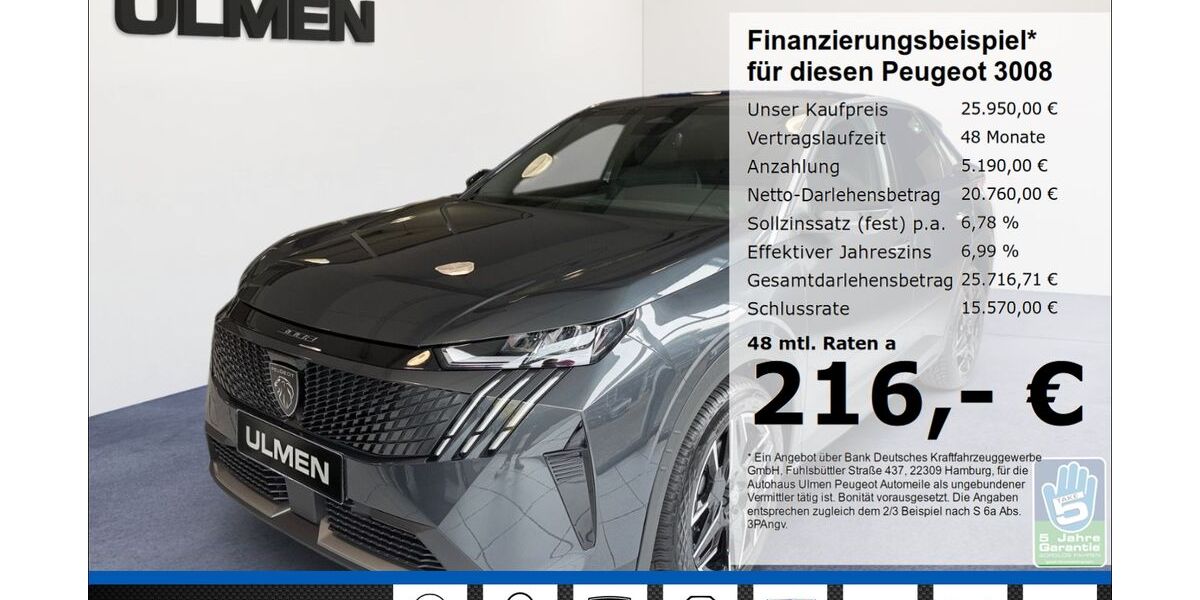 Peugeot 3008 8.970 km 25.950 &euro; Düsseldorf 40233