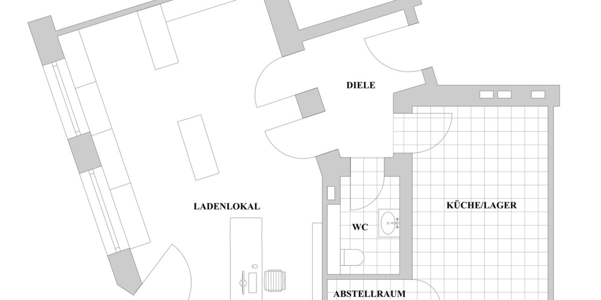 Gewerbeobjekt Düsseldorf Bilk - 2 Zimmer, 249.000&euro; | Angebot:25836375