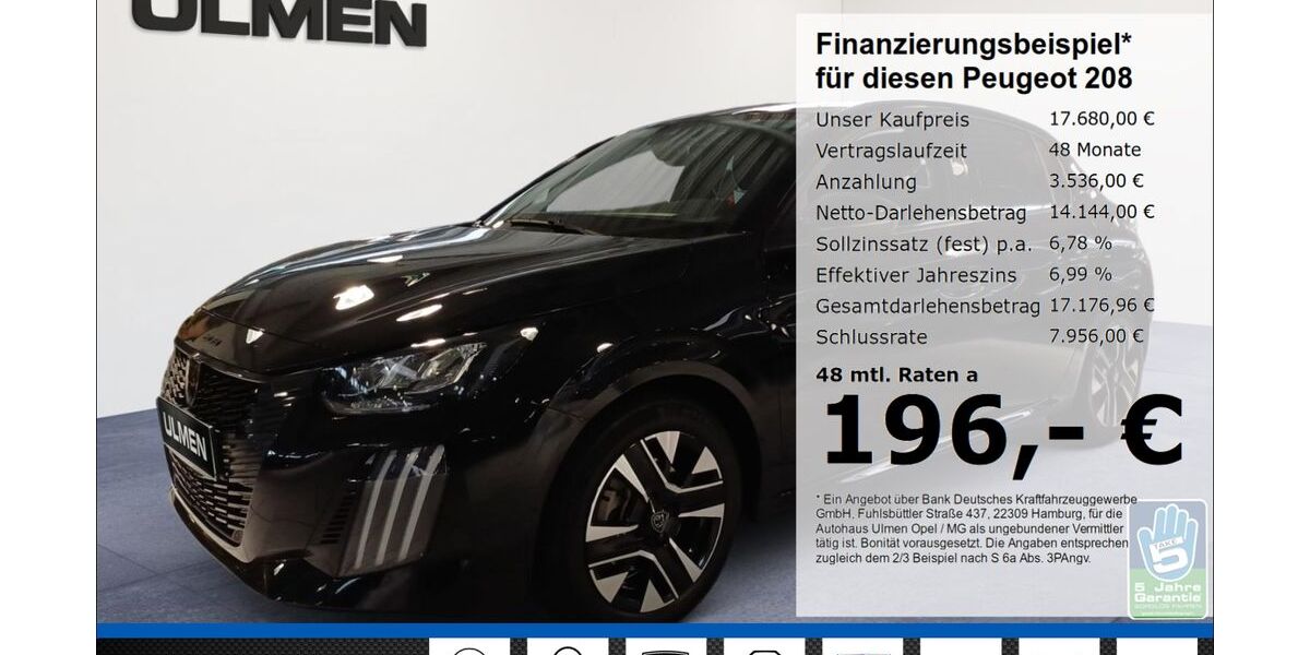 Peugeot 208 14.835 km 16.999 &euro; Düsseldorf 40231