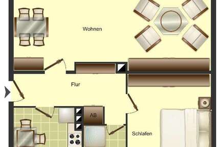 Wohnung Düsseldorf Stadtbezirk 3 - 2 Zimmer, 44 m&sup2;, 619&euro; | Angebot:26890094