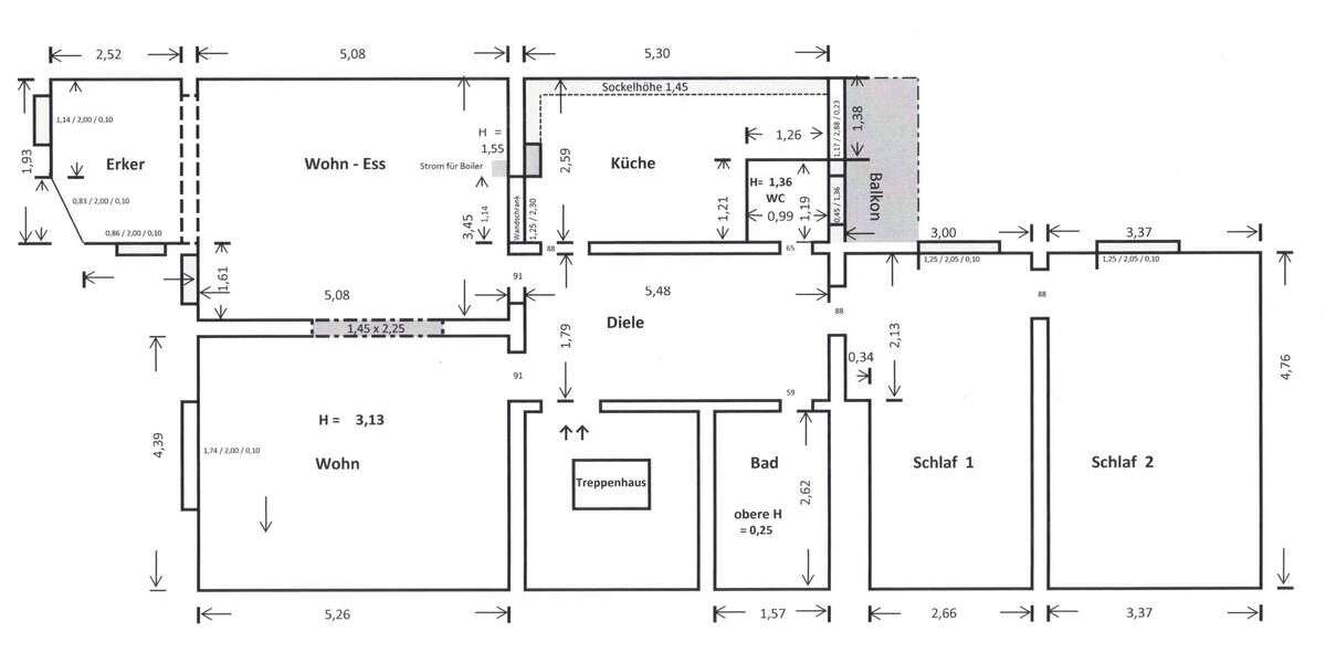Etagenwohnung Neuss - 4 Zimmer, 96 m&sup2;, 1.100&euro; | Angebot:25872620
