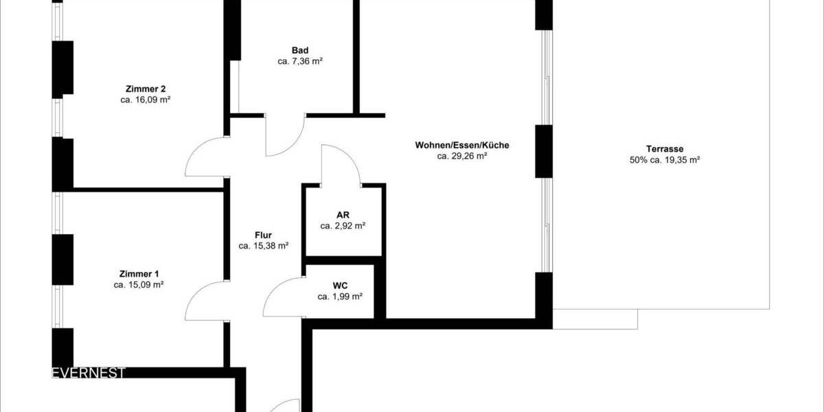 Etagenwohnung Willich - 3 Zimmer, 107 m&sup2;, 499.000&euro; | Angebot:25738326