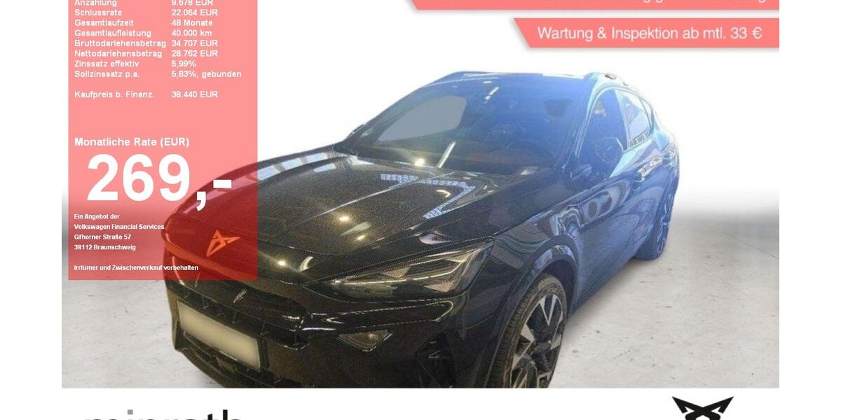 Cupra Formentor 9.447 km 36.940 &euro; Moers-Hülsdonk 47441