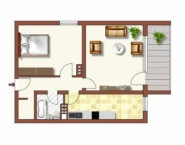 Etagenwohnung Krefeld Benrad - 2 Zimmer, 58 m&sup2;, 604&euro; | Angebot:24707909