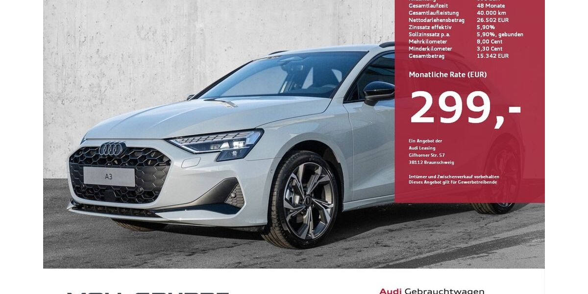 Audi A3 3.000 km 32.990 &euro; Düsseldorf 40549