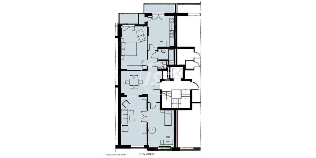 Etagenwohnung Düsseldorf Flingern Nord - 3 Zimmer, 99 m&sup2;, 1.900&euro; | Angebot:26929773