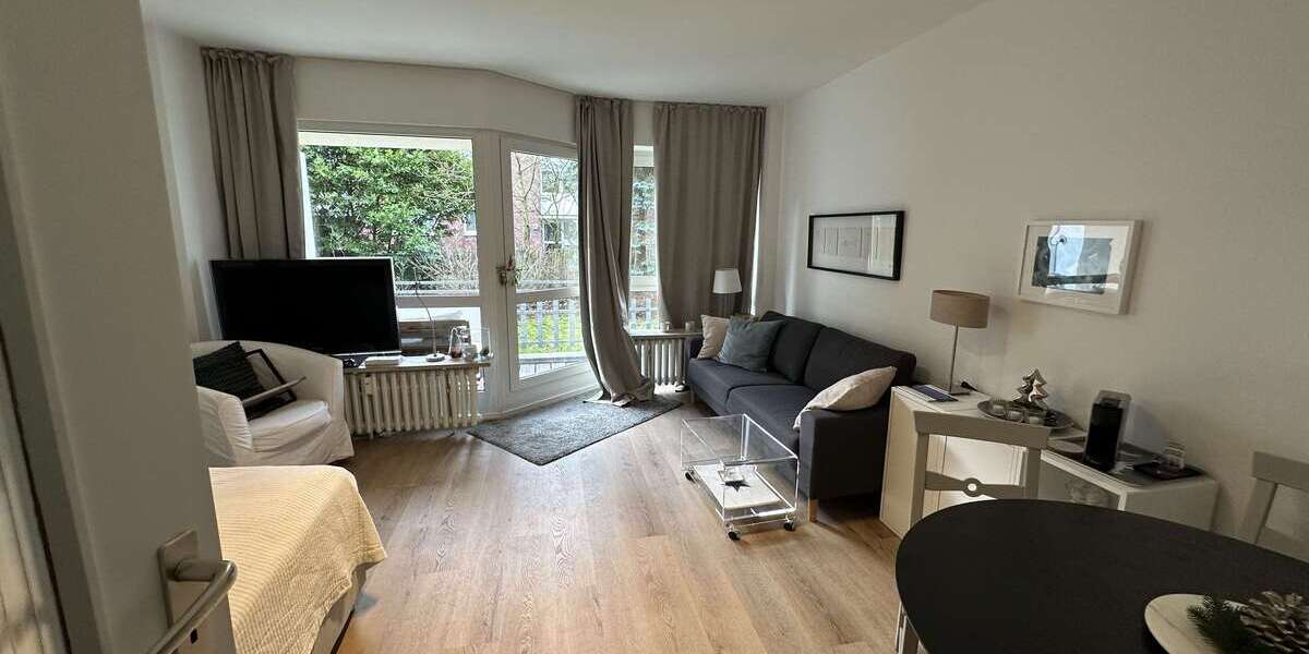 Etagenwohnung Düsseldorf Lörick - 1 Zimmer, 28 m&sup2;, 565&euro; | Angebot:25858052