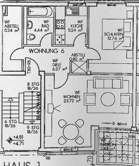 Etagenwohnung Tönisvorst St. Tönis - 2 Zimmer, 60 m&sup2;, 792&euro; | Angebot:26826850