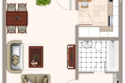 Wohnung Mönchengladbach Rheydt-West - 1 Zimmer, 44 m&sup2;, 439&euro; | Angebot:26798921