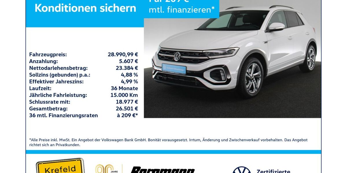 VW T-Roc 22.290 km 28.991 &euro; Krefeld 47803