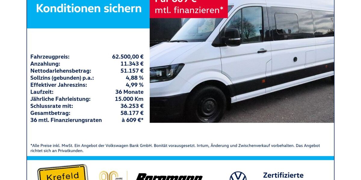 VW Crafter 13.687 km 62.500 &euro; Krefeld 47803
