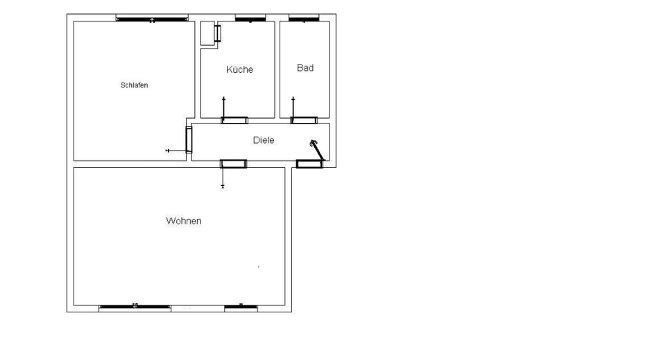 Erdgeschoßwohnung Mönchengladbach Süd - 2 Zimmer, 52 m&sup2;, 519&euro; | Angebot:26551660