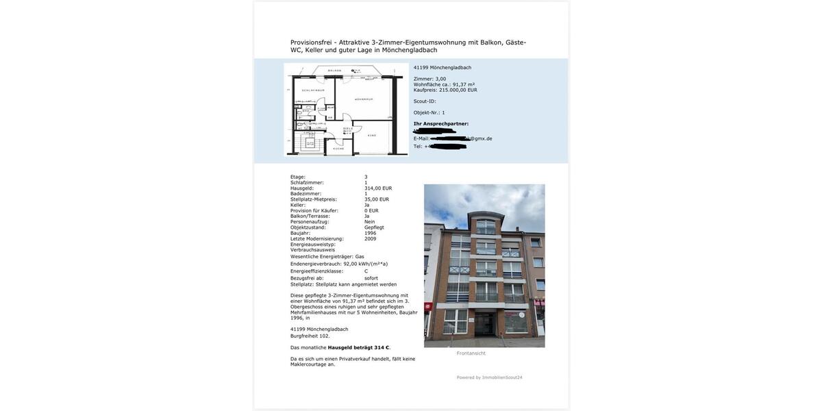 Einfamilienhaus Mönchengladbach Nord - 10.000&euro; | Angebot:25457044
