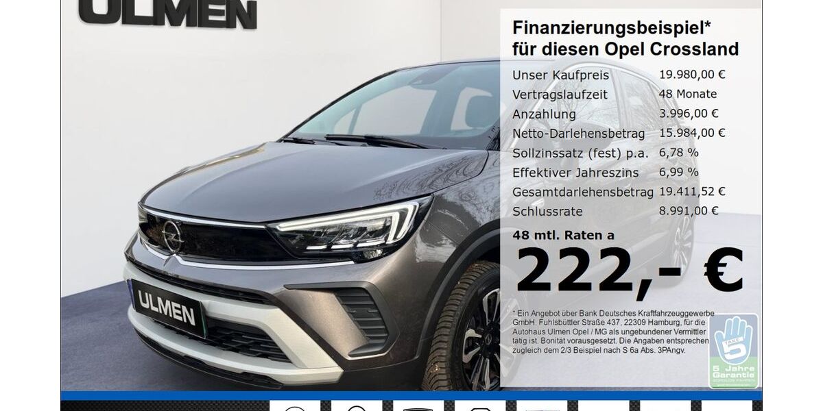 Opel Crossland (X) 27.760 km 18.888 &euro; Düsseldorf 40231