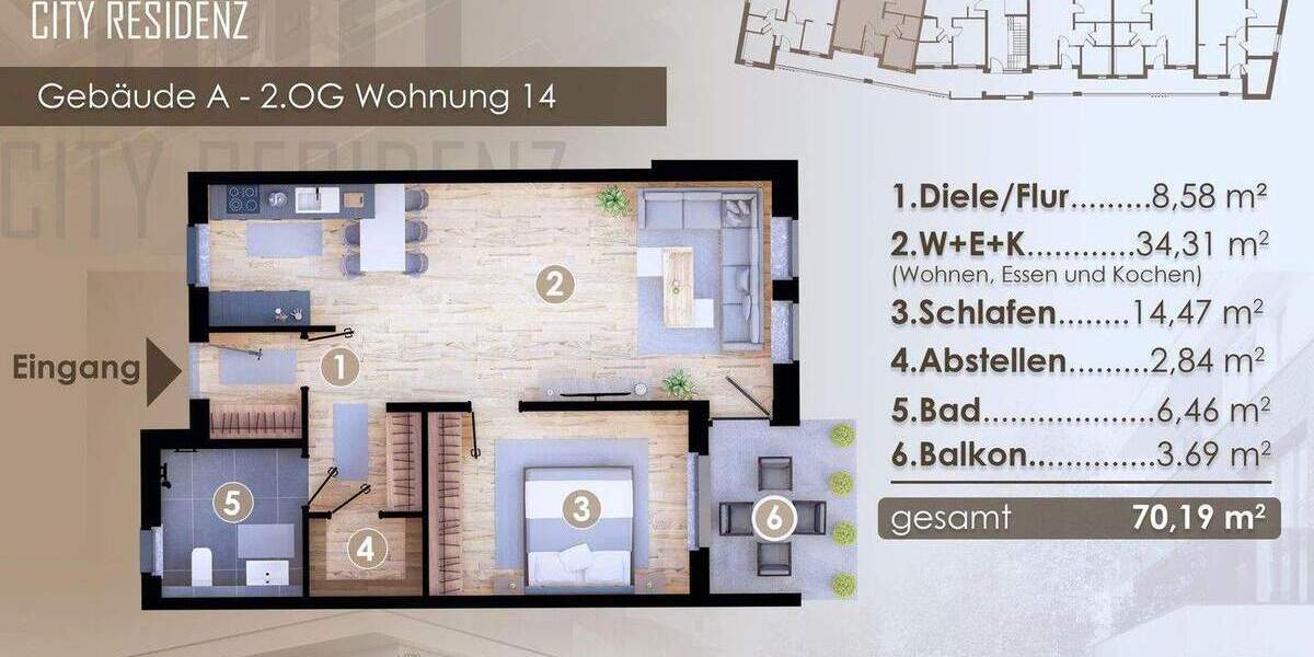 Etagenwohnung Niederkrüchten Elmpt Elmpt - 2 Zimmer, 70 m&sup2;, 327.963&euro; | Angebot:25757024