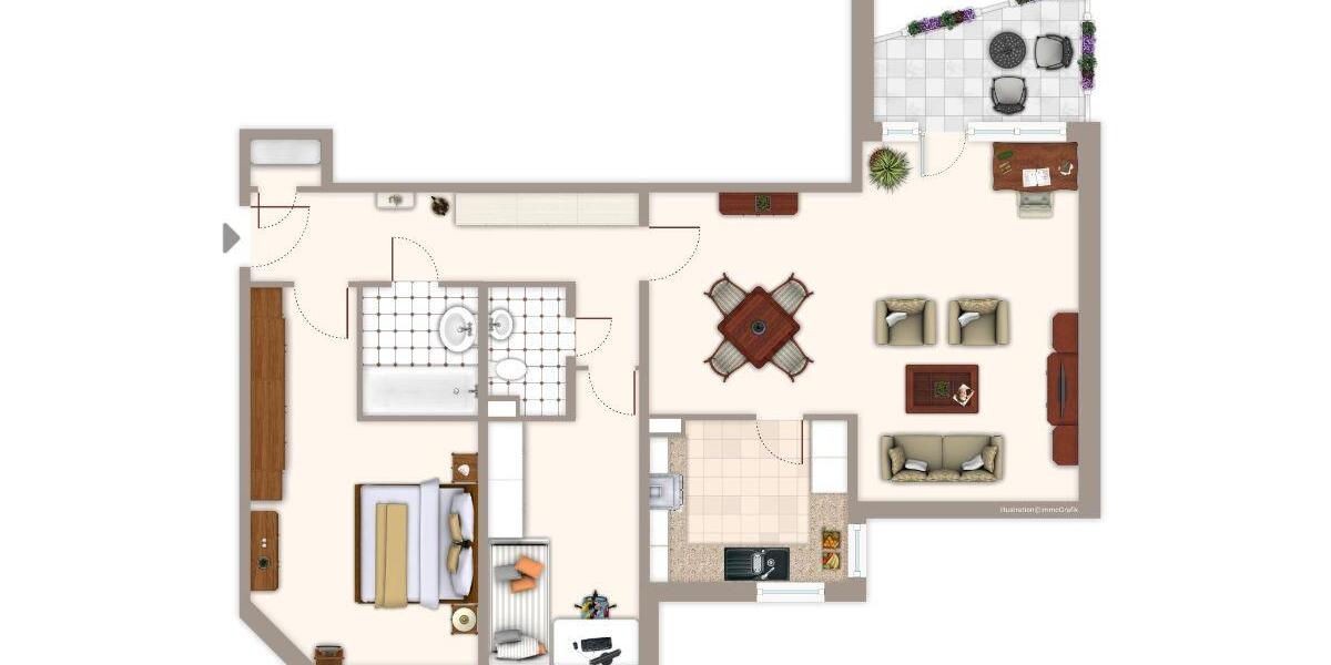 Etagenwohnung Mönchengladbach Süd - 3 Zimmer, 89 m&sup2;, 849&euro; | Angebot:25552146