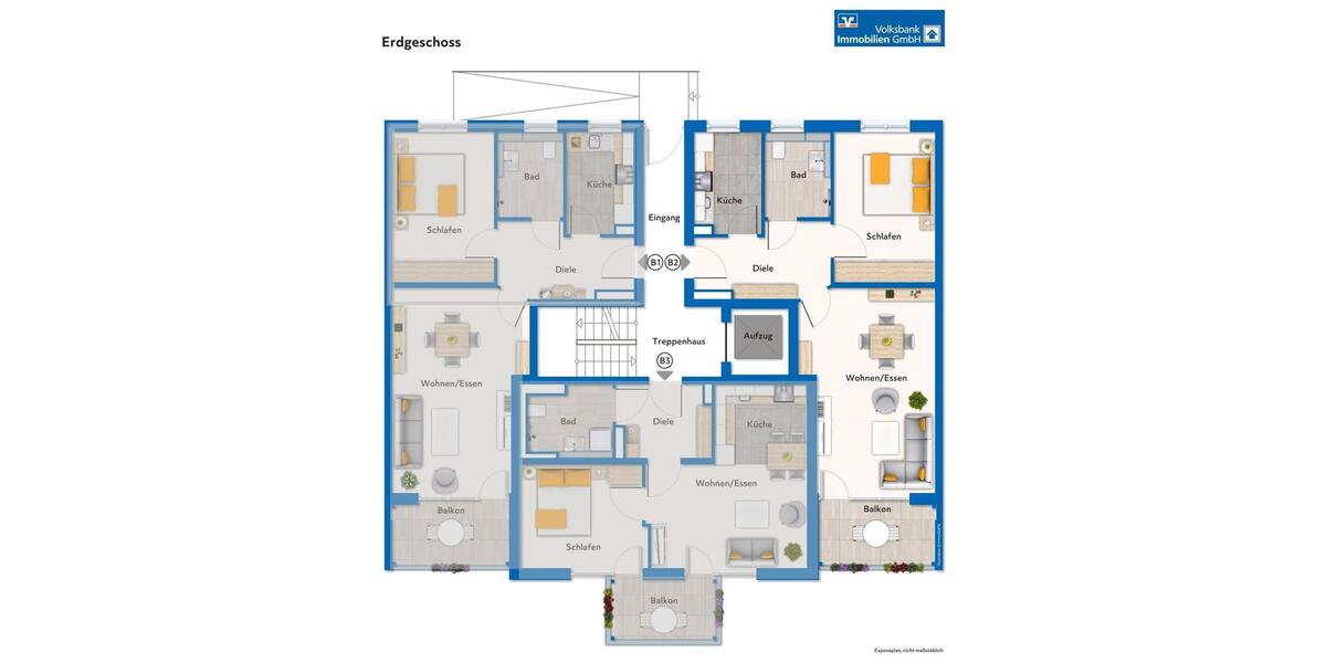 Etagenwohnung Nettetal - 2 Zimmer, 60 m&sup2;, 750&euro; | Angebot:26001799