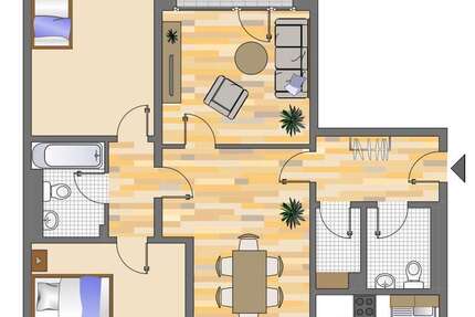 Wohnung Düsseldorf Stadtbezirk 9 - 3 Zimmer, 78 m&sup2;, 819&euro; | Angebot:25768581