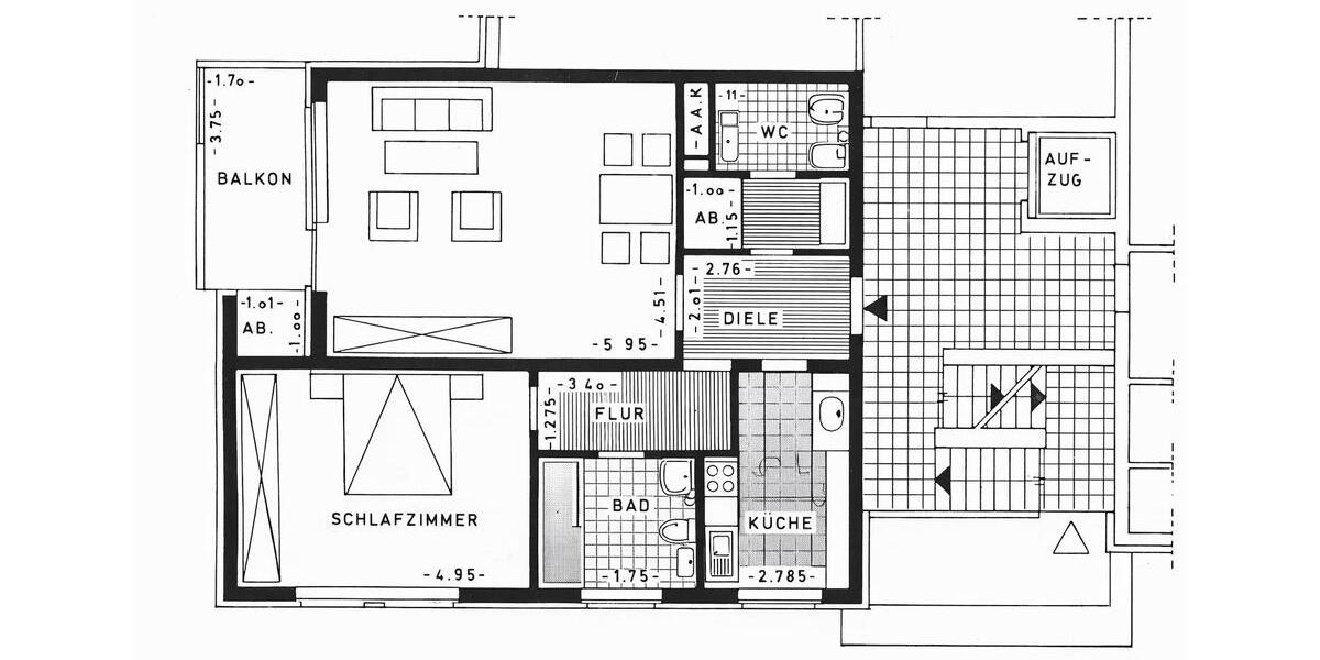 Etagenwohnung Erkelenz - 2 Zimmer, 74 m&sup2;, 799&euro; | Angebot:26647354