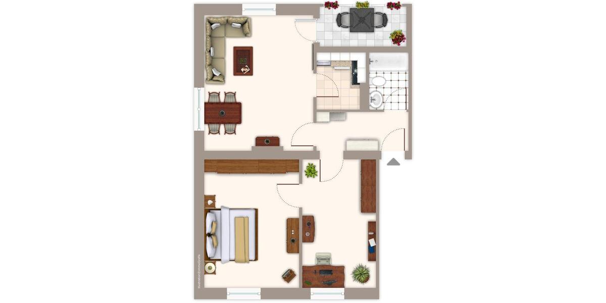 Etagenwohnung Mönchengladbach Süd - 3 Zimmer, 52 m&sup2;, 519&euro; | Angebot:24783044