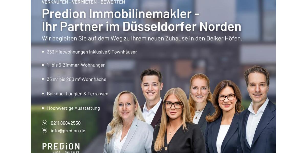 Etagenwohnung Düsseldorf Stadtbezirk 5 - 2 Zimmer, 79 m&sup2;, 1.660&euro; | Angebot:23713076