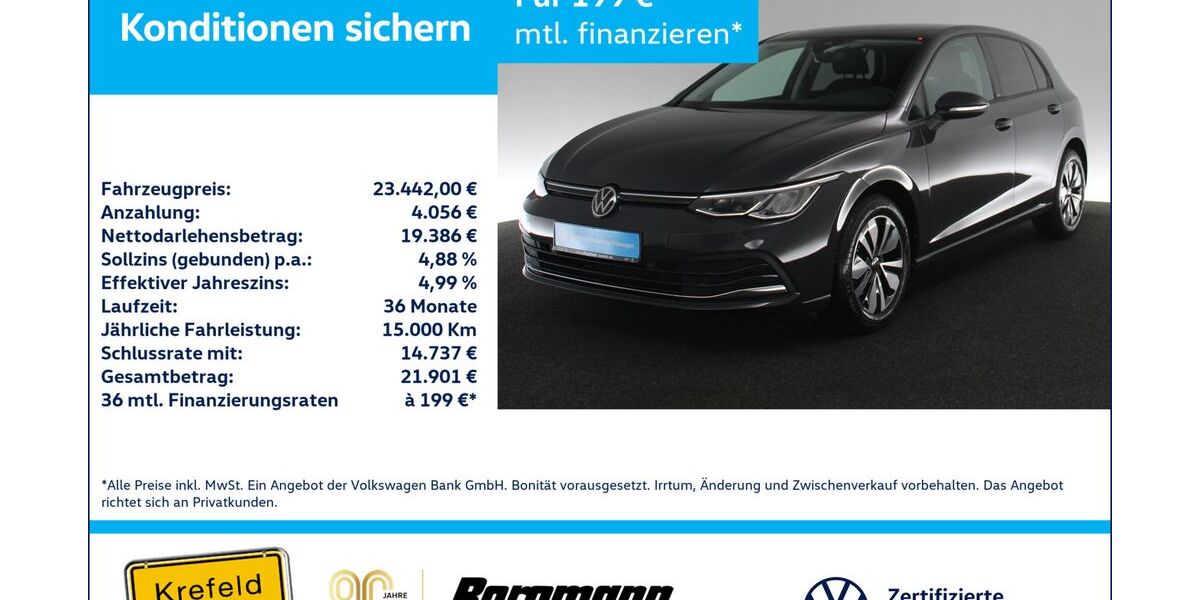 VW Golf 19.725 km 23.442 &euro; Krefeld 47803