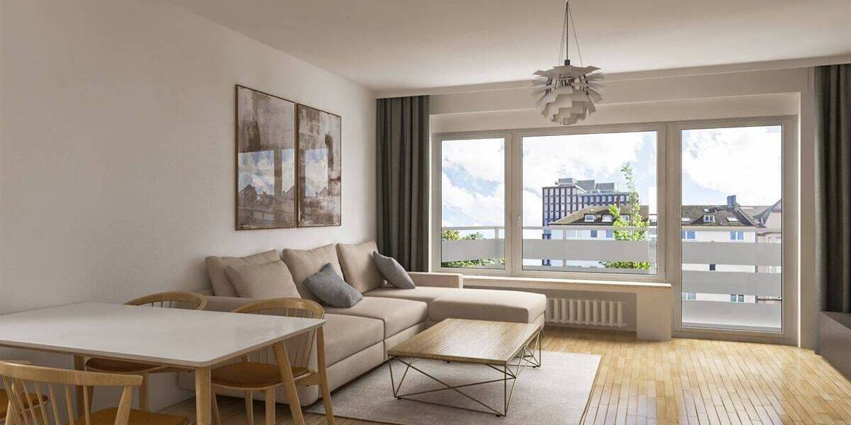Etagenwohnung Düsseldorf Golzheim - 3 Zimmer, 74 m&sup2;, 1.350&euro; | Angebot:26917555