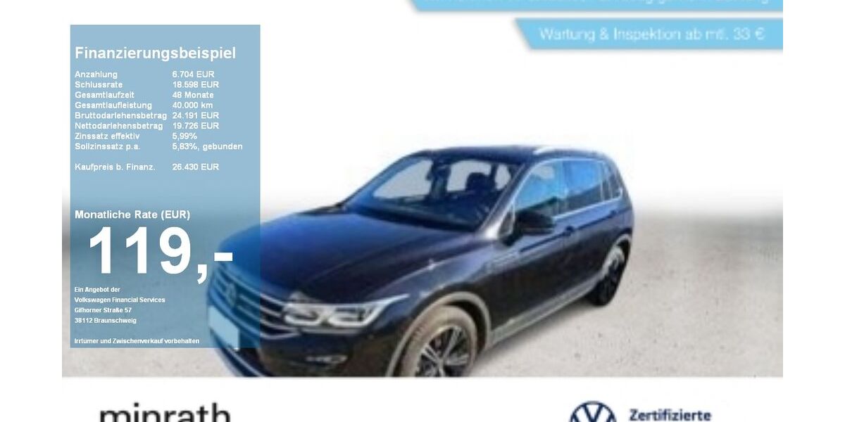 VW Tiguan 95.727 km 26.430 &euro; Geldern 47608