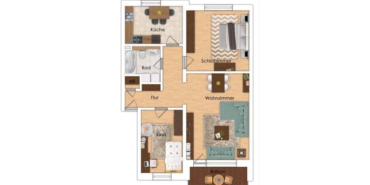 Etagenwohnung Moers Schwafheim - 3 Zimmer, 88 m&sup2;, 1.100&euro; | Angebot:25751637