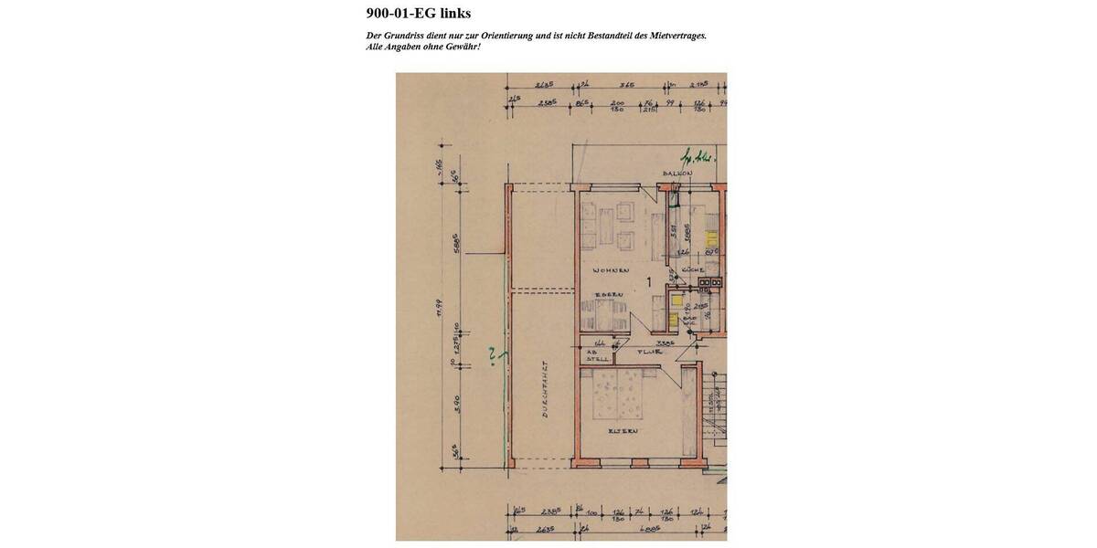 Etagenwohnung Mönchengladbach Geistenbeck - 2 Zimmer, 60 m&sup2;, 590&euro; | Angebot:26641935