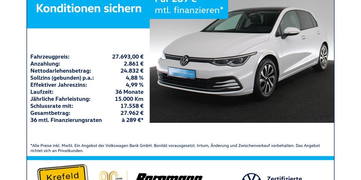 VW Golf 15.189 km 26.994 &euro; Krefeld 47803